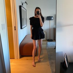 Love Shack Fancy Natasha Dress in Black, Size M